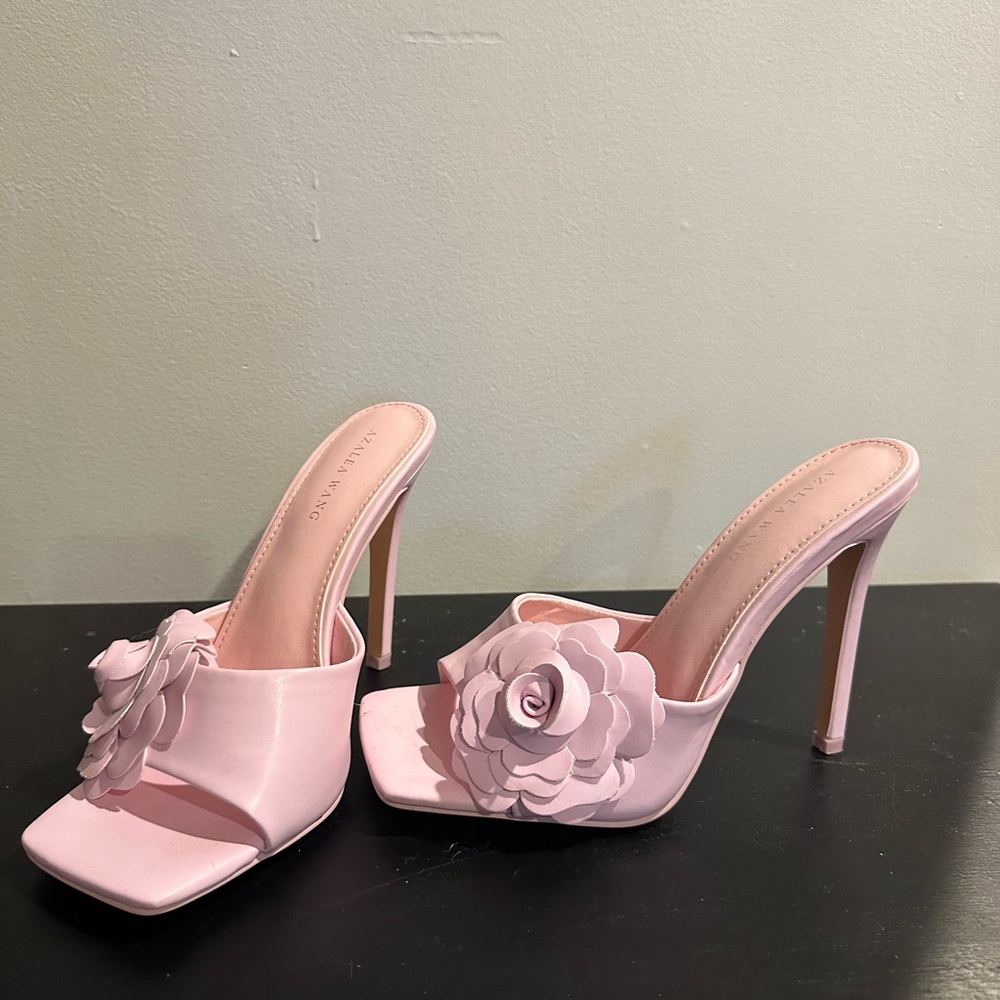 Size 7 The AZALEA WANG Nice Girl Stiletto Sandal In Pink